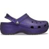 Crocs Women’s Classic Platform Glitter Clog(Dark Iris)
