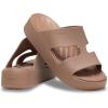 Crocs Women’s Getaway Platform H-Strap Wedge Sandals(Latte)
