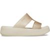 Crocs Women’s Getaway Platform H-Strap Wedge Sandals(Stucco)