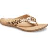 Crocs Women’s Kadee II Flip Flops(Leopard/Gold)