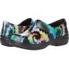 Crocs Women’s Neria Pro II Clogs, Slip Resistant Work Shoes for Women(Black/Tie-dye)