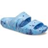 Crocs unisex-adult Classic Marbled Sandals(Blue Calcite/Multi)