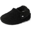 Crocs unisex-child Classic Cozzzy Slippers(Black)