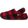 Crocs unisex-child Classic Cozzzy Slippers(Buffalo Plaid/Black/Varsity Red)