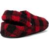 Crocs unisex-child Classic Cozzzy Slippers(Buffalo Plaid/Black/Varsity Red)