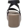 Crocs womens Brooklyn Ankle Strap Wedges(Black/Mushroom)