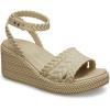 Crocs womens Brooklyn Ankle Strap Wedges(Chai)