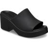 Crocs womens Brooklyn Slide Heel(Black/Black)