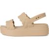 Crocs womens Brooklyn Woven Low Wedge(Chai)