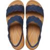 Crocs womens Brooklyn Woven Low Wedge(Navy Woven)