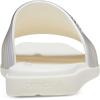 Crocs womens Miami Slide(Metallic Chalk)