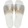 Crocs womens Miami Slide(Metallic Chalk)