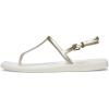 Crocs womens Miami Thong Sandal(Metallic Chalk)