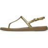 Crocs womens Miami Thong Sandal(Sepia Metallic)