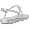 Crocs womens Miami Thong Sandal(Silver)