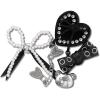 Crocs™ Jibbitz Charms Elevated – Versatile Designs for Girls and Boys – Synthetic and Man Made Construction(Luxe Silver)