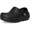 Crocs Kids’ Classic Lined I Am Clogs(Buffalo Plaid/Black/Varsity Red 1)