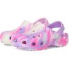 Crocs Kids’ Classic Marbled Tie-Dye Clog(Pink Crush/Multi Glow in the Dark)