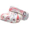 Crocs Kids’ Classic Marbled Tie-Dye Clog(White/Flame)