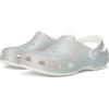 Crocs Unisex Adult Classic Glitter Clogs(Iridescent White)