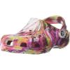 Crocs Unisex Adult Classic Marbled Tie-Dye Clogs(Electric Pink/Multi)