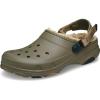 Crocs Unisex-Adult All Terrain Lined Clogs with Adjustable Heel Strap(Walnut)