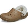 Crocs Unisex-Adult Classic Fleece Lined Clogs, Fuzzy Slippers for Women and Men(Sepia)