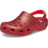Crocs Unisex-Adult Classic Glitter Clogs(Flame)