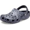 Crocs Unisex-Adult Classic Graphic Clogs(Deep Navy/Multi)