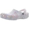 Crocs Unisex-Adult Classic Graphic Clogs(White Pink Marble)