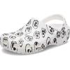 Crocs Unisex-Adult Classic Graphic Clogs(White/Black)