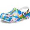 Crocs Unisex-Adult Classic Graphic Clogs(White/Multi)