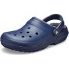 Crocs Unisex-Adult Classic Lined Clog(Navy/Charcoal)