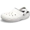 Crocs Unisex-Adult Classic Lined Clog(White/Grey)