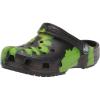 Crocs Unisex-Child Classic Graphic Clog(Black/Lime Punch)