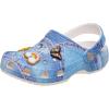 Crocs Unisex-Child Classic Graphic Clog(Denim Patch/White Multi)