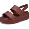 Crocs Women’s Brooklyn Low Wedge Sandals(Dark Clay)