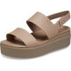 Crocs Women’s Brooklyn Low Wedge Sandals(Latte/Mushroom)