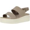 Crocs Women’s Brooklyn Low Wedge Sandals(Multicolor (Mushroom/Stucco))