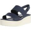 Crocs Women’s Brooklyn Low Wedge Sandals(Navy/Stucco)