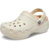 Crocs Womens Classic Lined Platform Clogs(Bone)