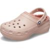 Crocs Womens Classic Lined Platform Clogs(Pink Clay)