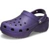 Crocs Women’s Classic Platform Glitter Clog(Dark Iris)
