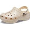 Crocs Women’s Classic Platform Glitter Clog(Vanilla)