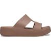 Crocs Women’s Getaway Platform H-Strap Wedge Sandals(Latte)