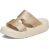 Crocs Women’s Getaway Platform H-Strap Wedge Sandals(Stucco)