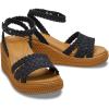 Crocs womens Brooklyn Ankle Strap Wedges(Black)