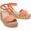 Crocs womens Brooklyn Ankle Strap Wedges(Grapefruit)