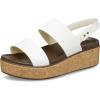 Crocs womens Brooklyn Cork Low Wedge(Chalk)