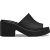 Crocs womens Brooklyn Slide Heel(Black/Black)